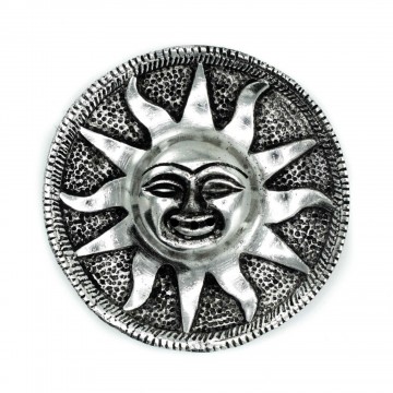 Porta Incenso Sole in Alluminio Lucidato - 9m