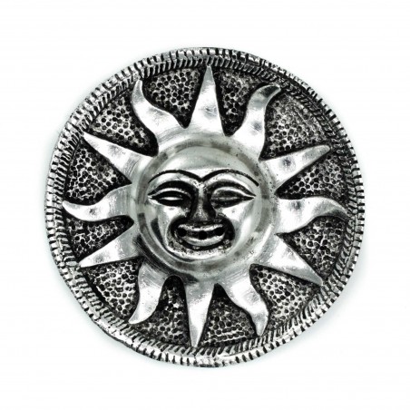 Porta Incenso Sole in Alluminio Lucidato - 9m